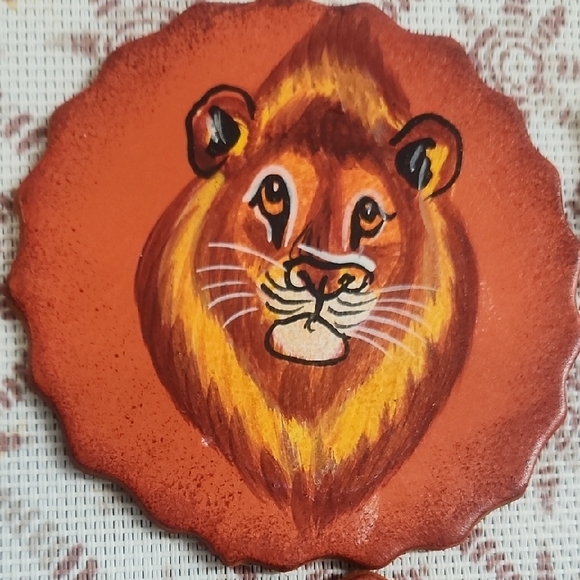 Unique Safari Animal Hand-painted Coasters Six Of Them With Holder. - Picture 4 of 8